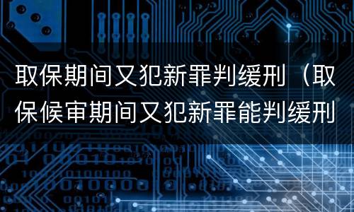 取保期间又犯新罪判缓刑（取保候审期间又犯新罪能判缓刑吗）