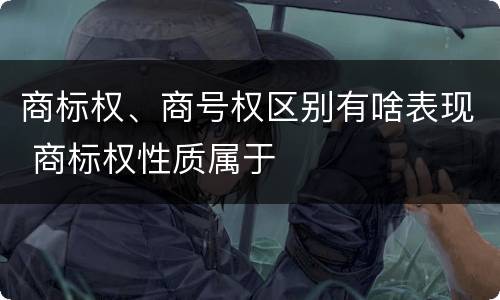 商标权、商号权区别有啥表现 商标权性质属于