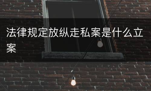 法律规定放纵走私案是什么立案
