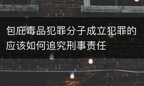 包庇毒品犯罪分子成立犯罪的应该如何追究刑事责任