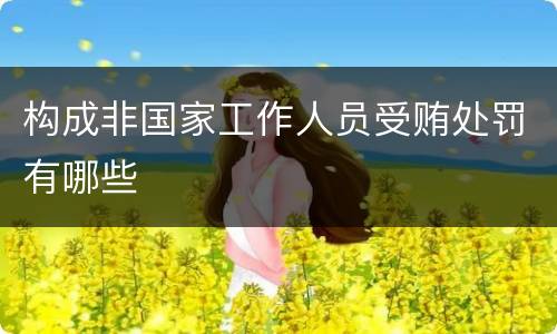 构成非国家工作人员受贿处罚有哪些