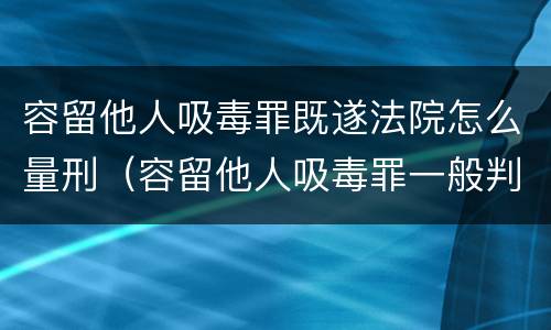 容留他人吸毒罪既遂法院怎么量刑（容留他人吸毒罪一般判刑案例）