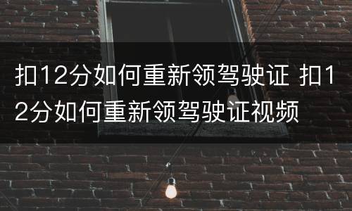 扣12分如何重新领驾驶证 扣12分如何重新领驾驶证视频