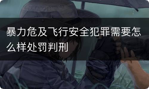 暴力危及飞行安全犯罪需要怎么样处罚判刑