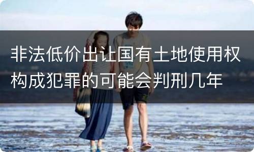 非法低价出让国有土地使用权构成犯罪的可能会判刑几年