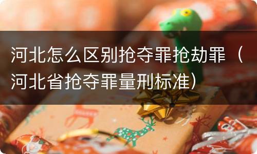 河北怎么区别抢夺罪抢劫罪（河北省抢夺罪量刑标准）