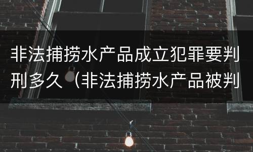 非法捕捞水产品成立犯罪要判刑多久（非法捕捞水产品被判刑）