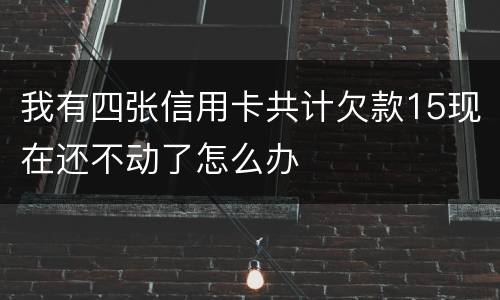 我有四张信用卡共计欠款15现在还不动了怎么办