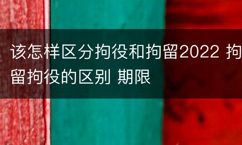 该怎样区分拘役和拘留2022 拘留拘役的区别 期限