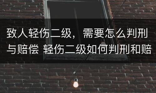 致人轻伤二级，需要怎么判刑与赔偿 轻伤二级如何判刑和赔偿