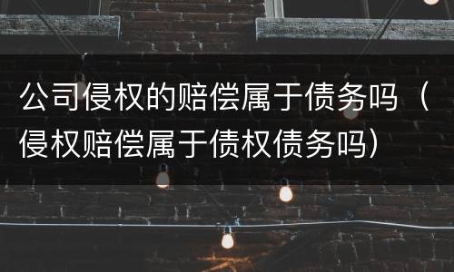 公司侵权的赔偿属于债务吗（侵权赔偿属于债权债务吗）