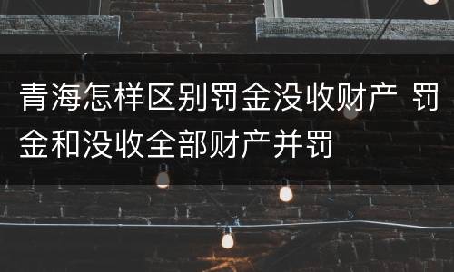 青海怎样区别罚金没收财产 罚金和没收全部财产并罚