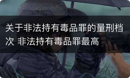 关于非法持有毒品罪的量刑档次 非法持有毒品罪最高