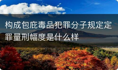 构成包庇毒品犯罪分子规定定罪量刑幅度是什么样