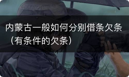 内蒙古一般如何分别借条欠条（有条件的欠条）