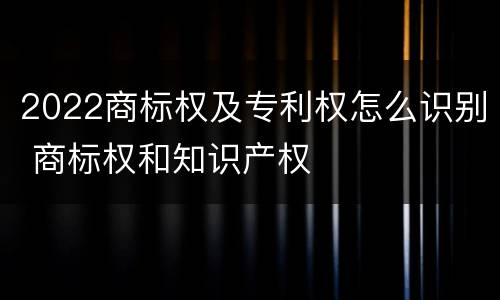 2022商标权及专利权怎么识别 商标权和知识产权