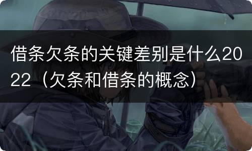 借条欠条的关键差别是什么2022（欠条和借条的概念）