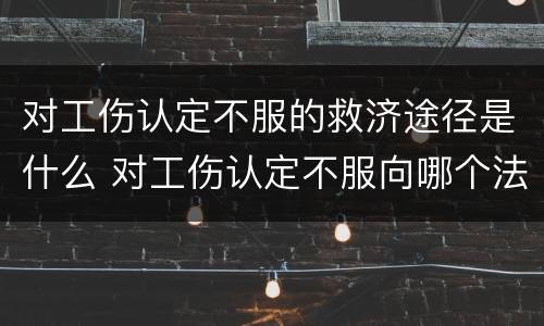 对工伤认定不服的救济途径是什么 对工伤认定不服向哪个法院起诉