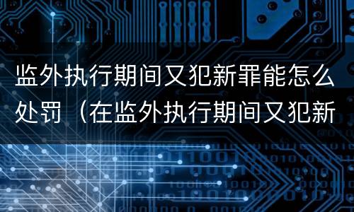 监外执行期间又犯新罪能怎么处罚（在监外执行期间又犯新罪如何判处）