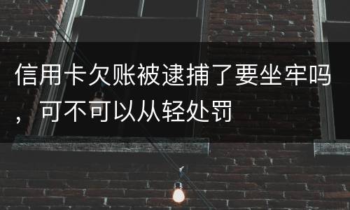 信用卡欠账被逮捕了要坐牢吗，可不可以从轻处罚