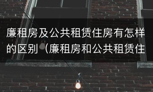 廉租房及公共租赁住房有怎样的区别（廉租房和公共租赁住房有什么区别）