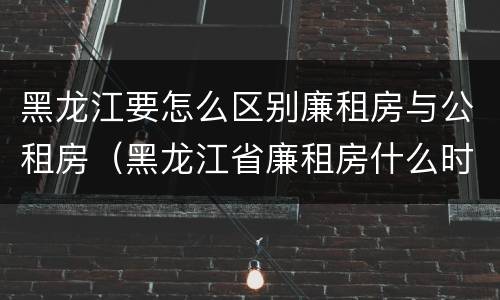 黑龙江要怎么区别廉租房与公租房（黑龙江省廉租房什么时候卖给个人）