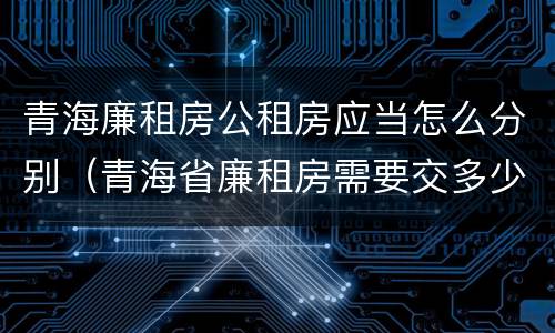 青海廉租房公租房应当怎么分别（青海省廉租房需要交多少钱）