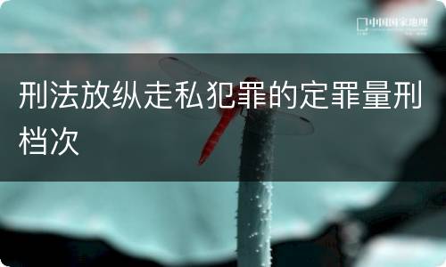 刑法放纵走私犯罪的定罪量刑档次