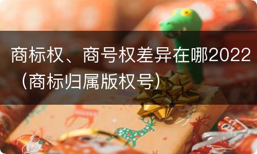 商标权、商号权差异在哪2022（商标归属版权号）