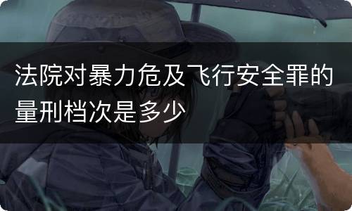 法院对暴力危及飞行安全罪的量刑档次是多少