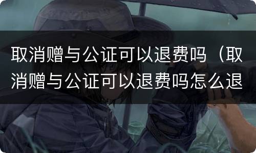 取消赠与公证可以退费吗(取消赠与公证可以退费吗怎么退)