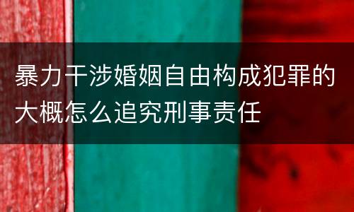 暴力干涉婚姻自由构成犯罪的大概怎么追究刑事责任