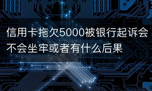 信用卡拖欠5000被银行起诉会不会坐牢或者有什么后果