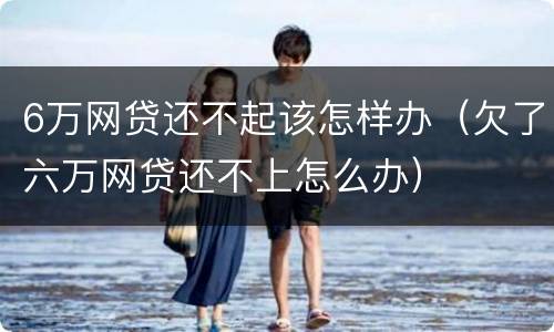 6万网贷还不起该怎样办（欠了六万网贷还不上怎么办）