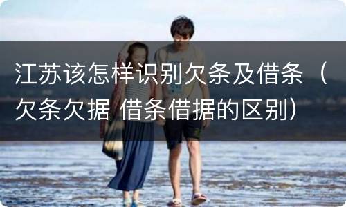 江苏该怎样识别欠条及借条（欠条欠据 借条借据的区别）