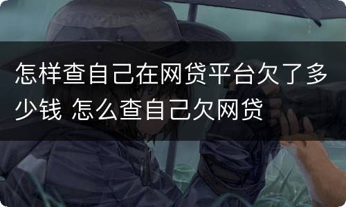 怎样查自己在网贷平台欠了多少钱 怎么查自己欠网贷