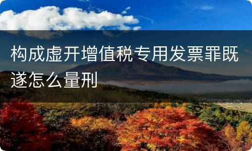 构成虚开增值税专用发票罪既遂怎么量刑