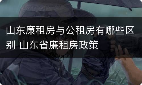 山东廉租房与公租房有哪些区别 山东省廉租房政策
