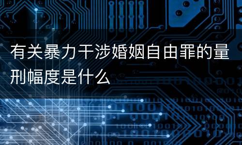 有关暴力干涉婚姻自由罪的量刑幅度是什么