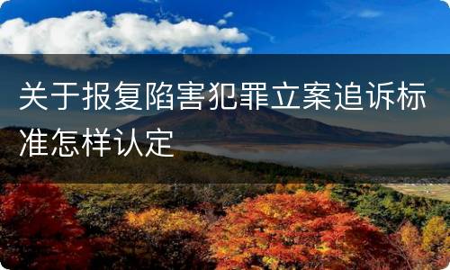 关于报复陷害犯罪立案追诉标准怎样认定