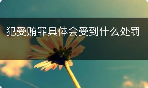犯受贿罪具体会受到什么处罚
