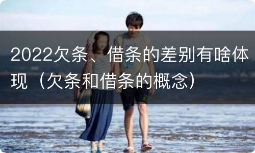 2022欠条、借条的差别有啥体现（欠条和借条的概念）