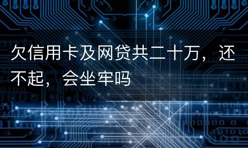 欠信用卡及网贷共二十万，还不起，会坐牢吗