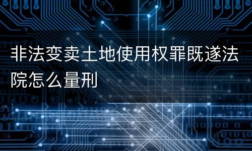 非法变卖土地使用权罪既遂法院怎么量刑