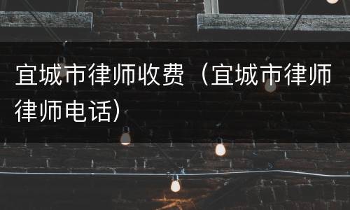 宜城市律师收费（宜城市律师律师电话）