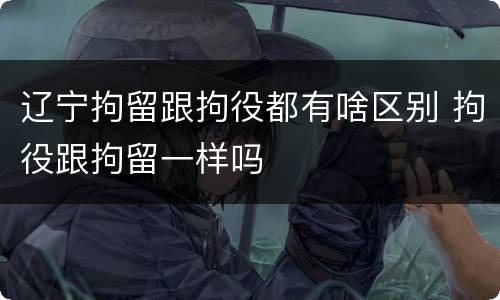 辽宁拘留跟拘役都有啥区别 拘役跟拘留一样吗