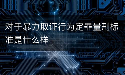 对于暴力取证行为定罪量刑标准是什么样