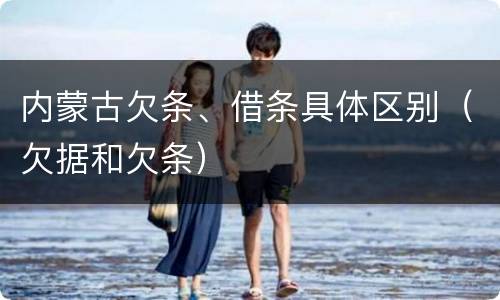 内蒙古欠条、借条具体区别（欠据和欠条）