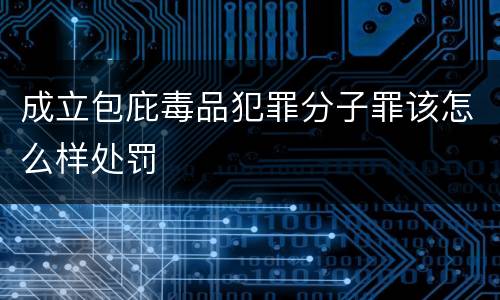 成立包庇毒品犯罪分子罪该怎么样处罚