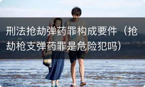 刑法抢劫弹药罪构成要件（抢劫枪支弹药罪是危险犯吗）